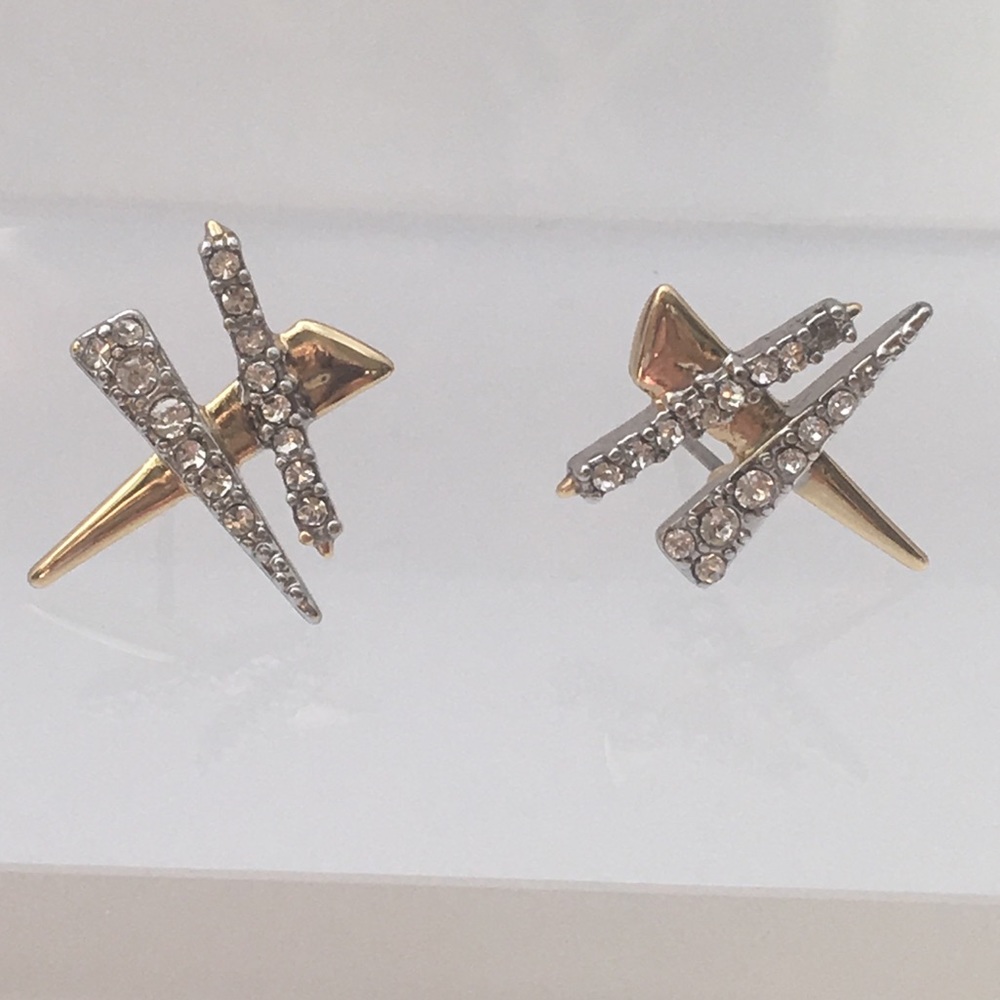 🆕Alexis Bittar Plaid Post Stud Earrings Shards - Picture 4 of 6